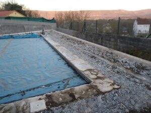 Cierre de bloque en Piscina